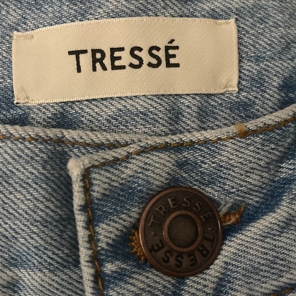 Tresse Paris Denim Star Patches High Rise Straight Leg Jeans NWT - Picture 9 of 16